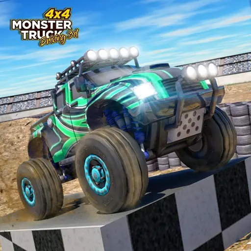 4x4 Monster Truck Driving 3D - Offroad Racing & Stunts Game