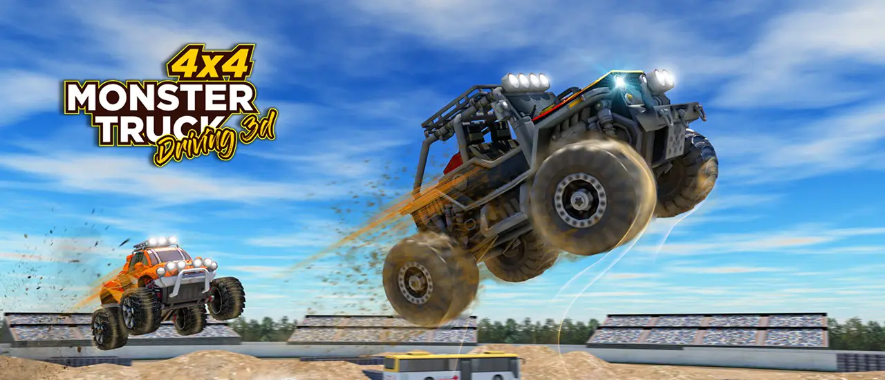 4x4 Monster Truck Driving 3D - Offroad Racing & Stunts Game