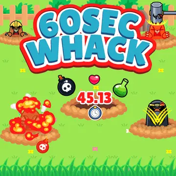 60 ثانية لعبة ضرب المولز المجانية - العب الآن على الإنترنت