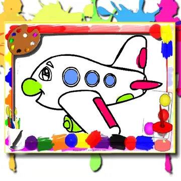 Airplane Coloring Book 無料オンライン塗り絵ゲーム