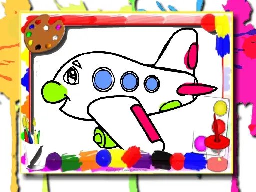 Airplane Coloring Book 無料オンライン塗り絵ゲーム