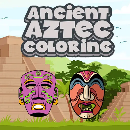 Ancient Aztec Coloring Game for Kids - Free Online Art Fun