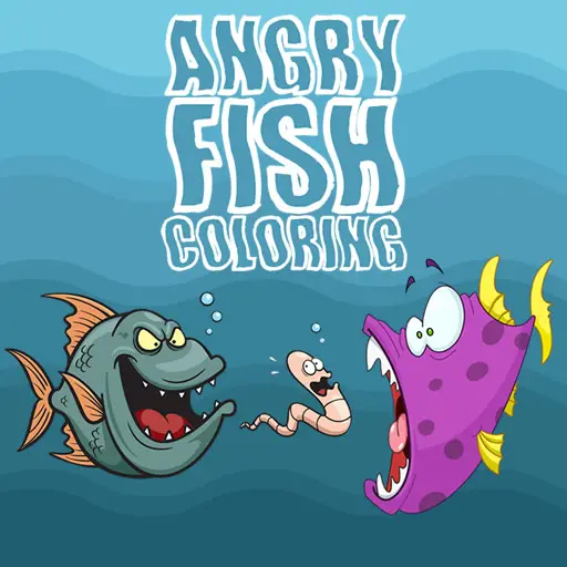 Angry Fish Boyama Oyunu - Ücretsiz Çocuklar ve Yetişkinler İçin Online Boyama Oyunları