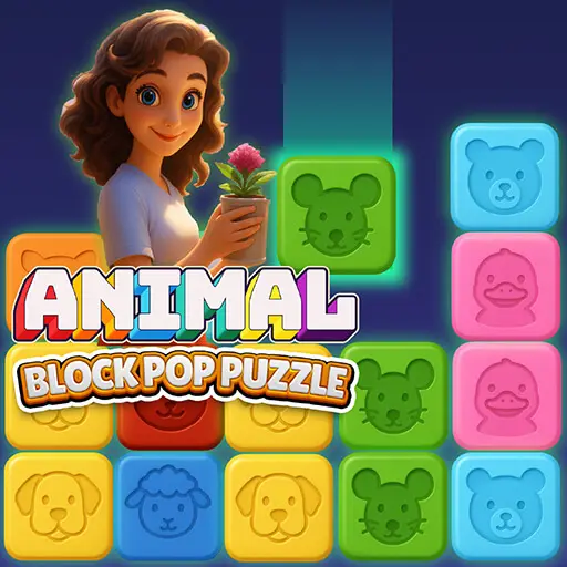 Animal Block Pop Puzzle – Kostenloses Match-3 Spiel online spielen