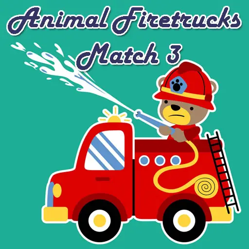 Animal Firetrucks Match 3 لعبة مطابقة ألوان مجانية للعب أونلاين