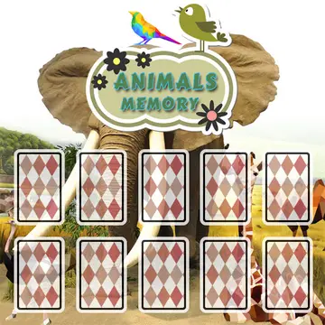 Animals Cards Memory - Free Online Matching Game