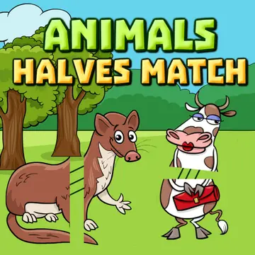 Animals Halves Match - Ücretsiz Bulmaca Oyunu Oyna