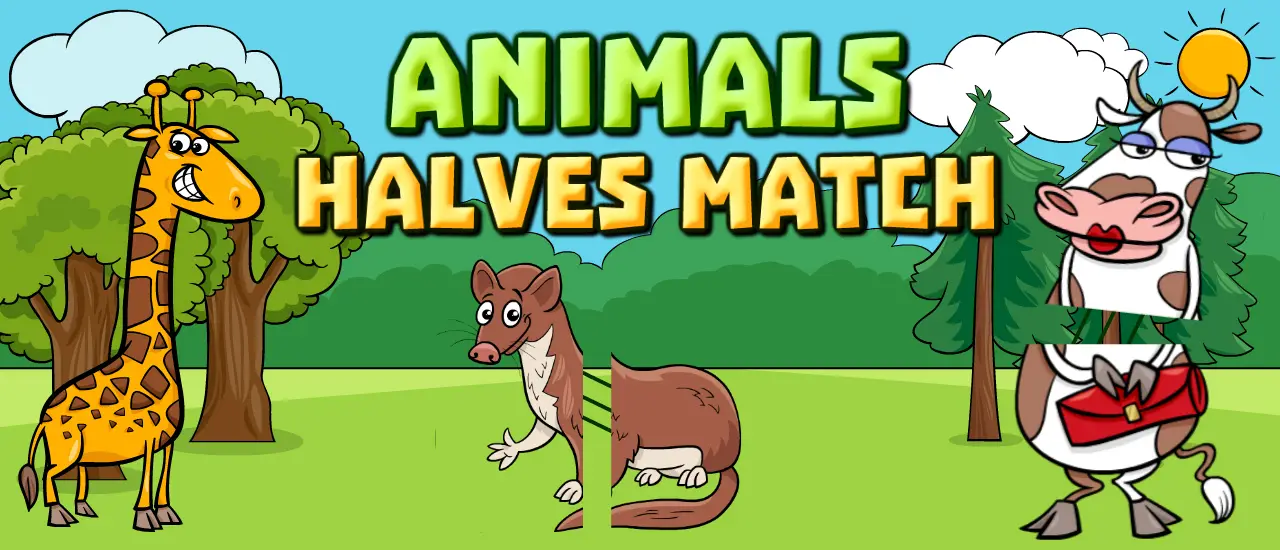 Animals Halves Match - Ücretsiz Bulmaca Oyunu Oyna