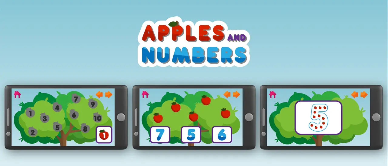 Apples and Numbers - Çocuklar İçin Eğitici Oyunlar