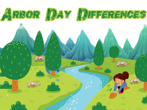 Arbor Day Unterschiede Spiel – Kostenlose Online Suchspiel