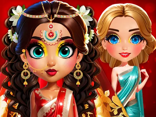 Asoka Maquillaje Novia India - Juego de Vestir y Maquillar Gratis