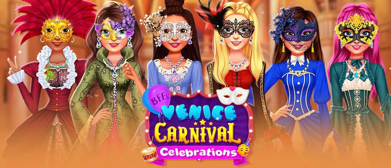 BFFs Venice Karneval Spiel – Kostenlose Dress-up Spiele für Mädchen