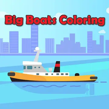Big Boats Coloring - Juego de pintar gratis para niños en línea