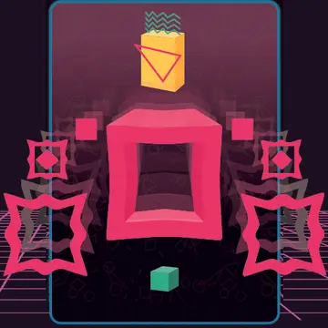 Big NEON Tower VS Tiny Square