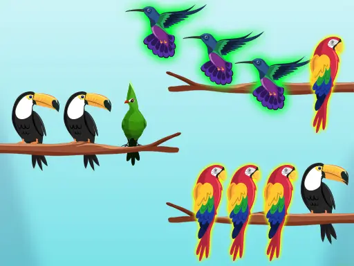 Bird Sort Challenges - Jeu de Puzzle de Tri de Oiseaux Gratuit