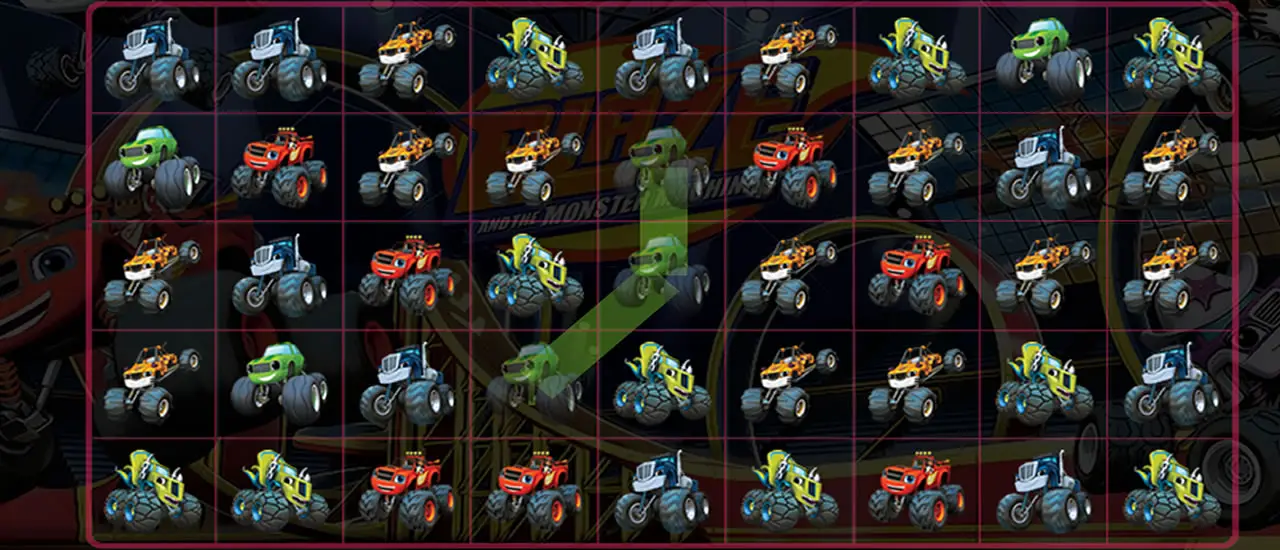 Blaze Monster Machines Crush - Kostenloses Match 3 Spiel online spielen