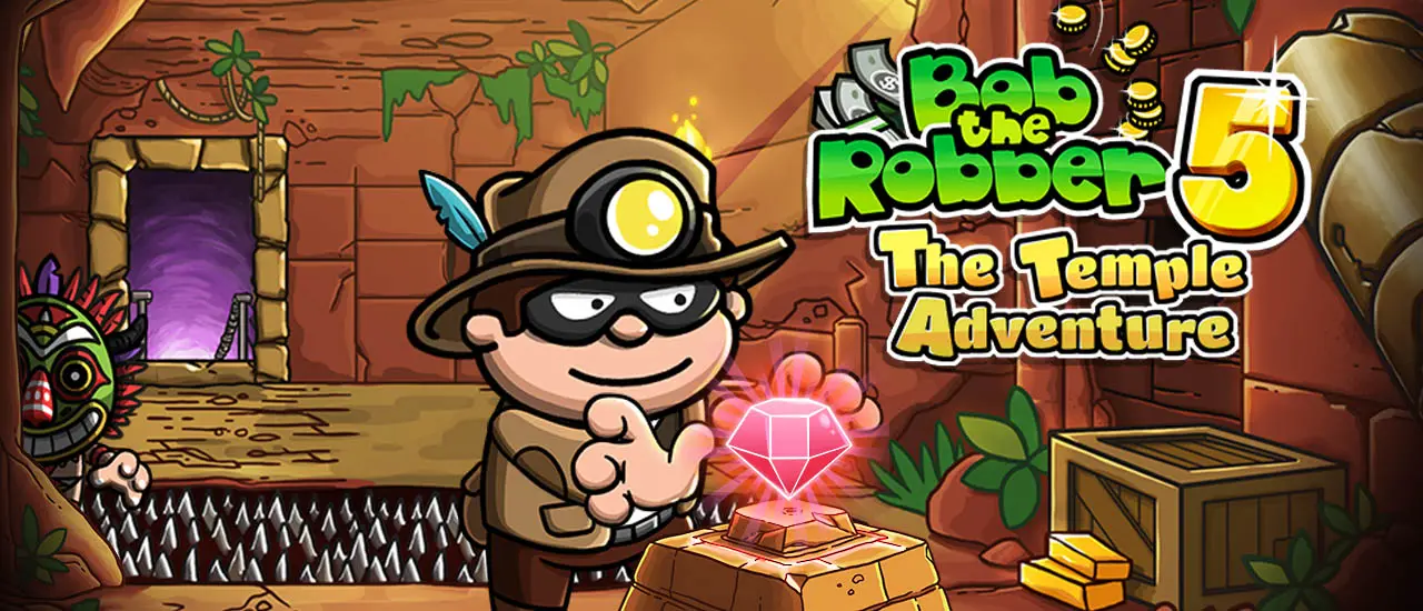 Bob The Robber 5 Temple Adventure kostenlos spielen - Abenteuer Spiel für Fans