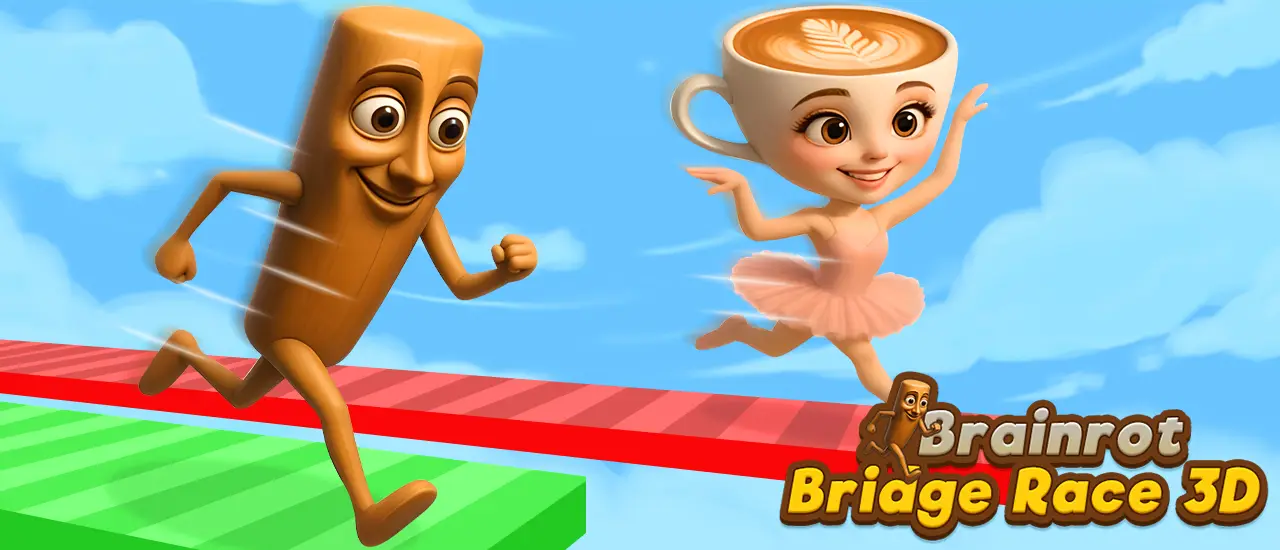 Brainrot Bridge Race 3D kostenlos spielen – Online Rennen & Hindernisparcours