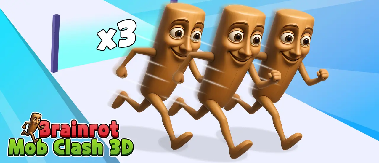 Brainrot Mob Clash 3D - Jeu de combat et course en ligne gratuit