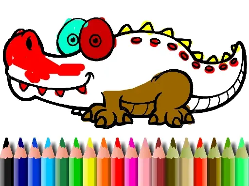 BTS Alligator Coloring - Jeu de coloriage en ligne gratuit