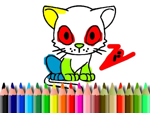 BTS Cat Coloring Juego Gratis para Niños - Dibujar y Colorear en Línea