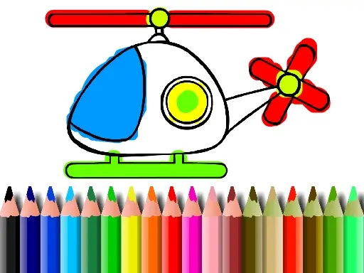 BTS Helicopter Coloring - Jeu de coloriage en ligne gratuit