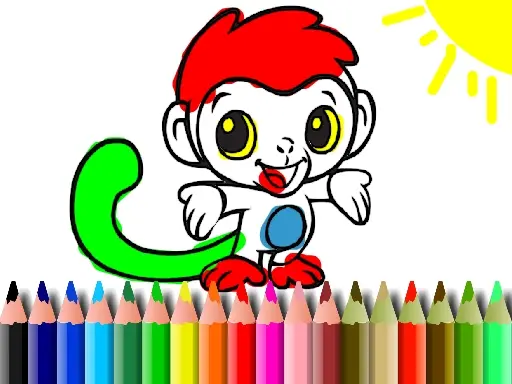 BTS Monkey Coloring Juego Gratis para Pintar en Línea