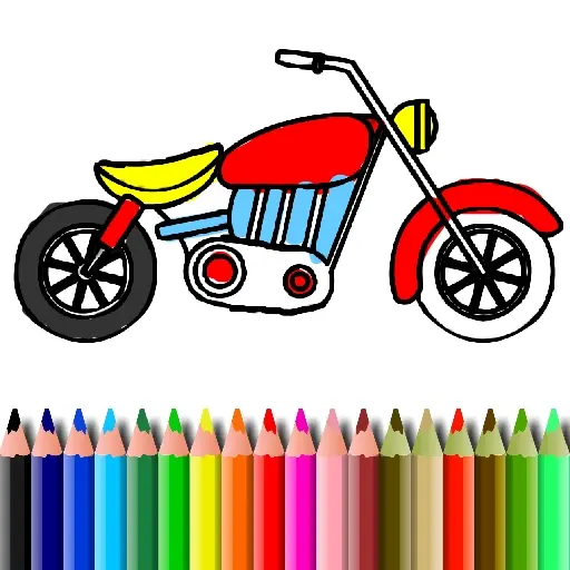 BTS Motorbike Coloring Game - Free Online Art for Kids