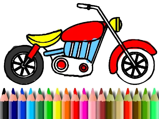 BTS Motorbike Coloring Game - Free Online Art for Kids