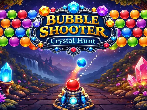 Bubble Shooter Crystal Hunt - Jeu de bulles en ligne gratuit