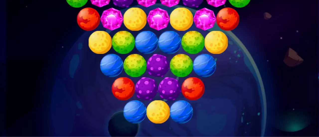 Bubble Shooter Planets - Juega en línea gratis