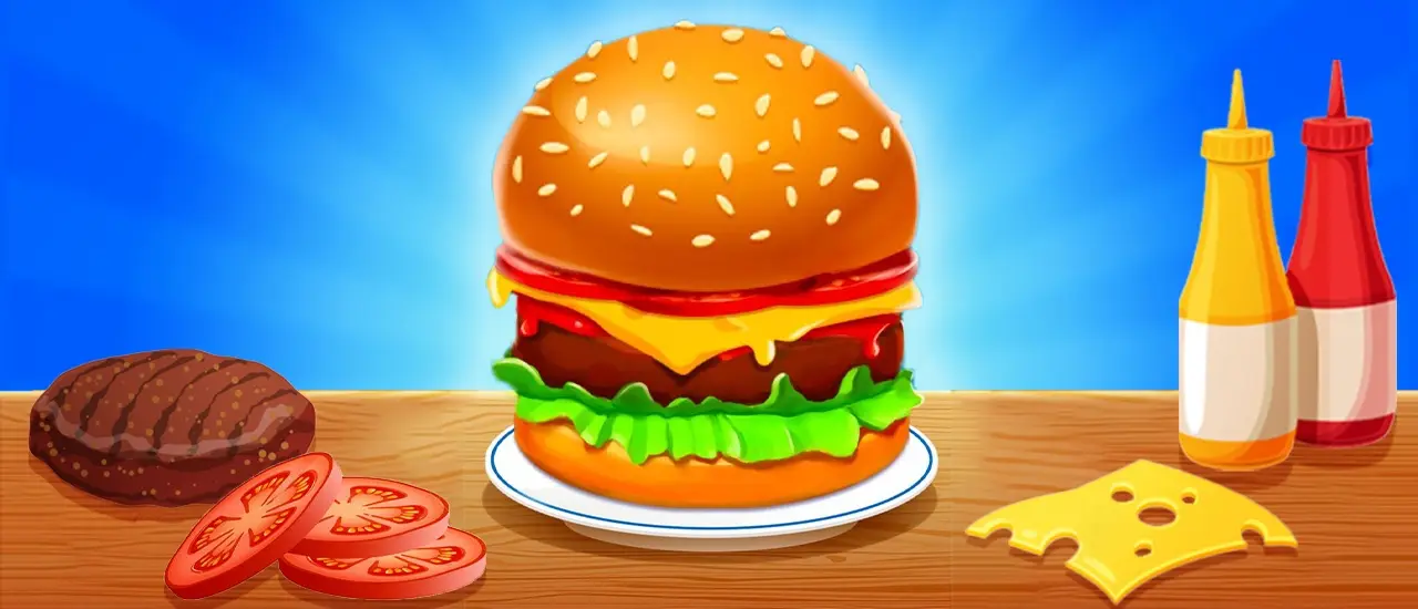 Burger Cafe - Kochspiele für Kinder zum Spielen und Lernen