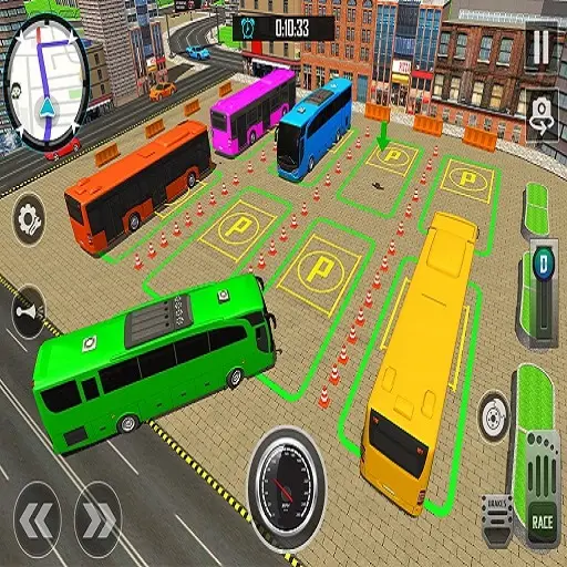 Bus City Parking Simulator - Play Free City Bus Parking Game