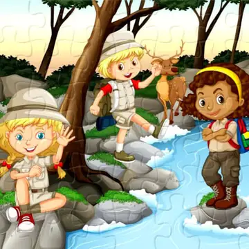 Camping Kids Jigsaw Bulmaca Oyunu - Ücretsiz Oyna