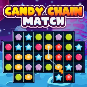 Candy Chain Match – Kostenloses Puzzlespiel online spielen