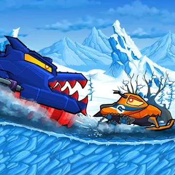 Car Eats Car: Winter Adventure – Kostenloses Rennspiel online spielen