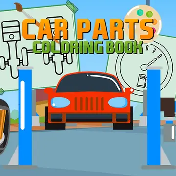 Car Parts Coloring Book - Jeu de coloriage en ligne gratuit pour enfants