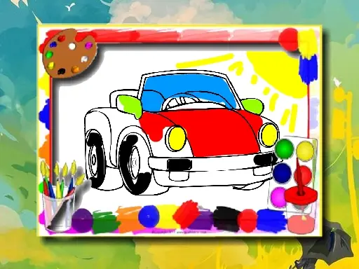 Cartoon Cars Coloring Book - Jeu de coloriage en ligne gratuit