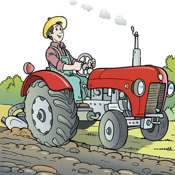Cartoon Tractor Puzzle - Kostenloses Puzzlespiel zum Spielen online