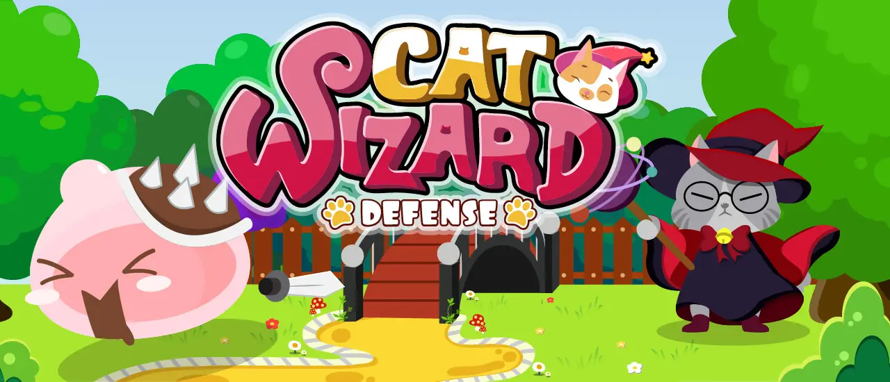 Cat Wizard Defense - لعبة استراتيجية مجانية للعب عبر الإنترنت