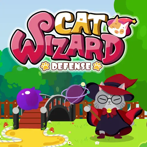 Cat Wizard Defense - لعبة استراتيجية مجانية للعب عبر الإنترنت