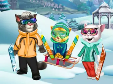 Cats Winter Fun - Ücretsiz Kız ve Erkek Kedi Giydirme Oyunu