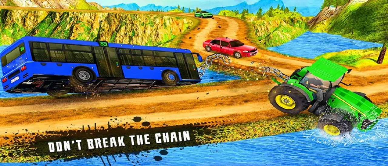 Chained Tractor Towing Rescue - Jogo de Caminhão e Trator Online Grátis