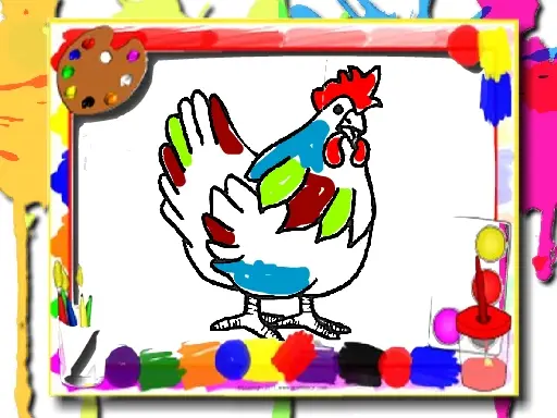 Chicken Coloring Book - Jogue Online e Gratis para Colorir