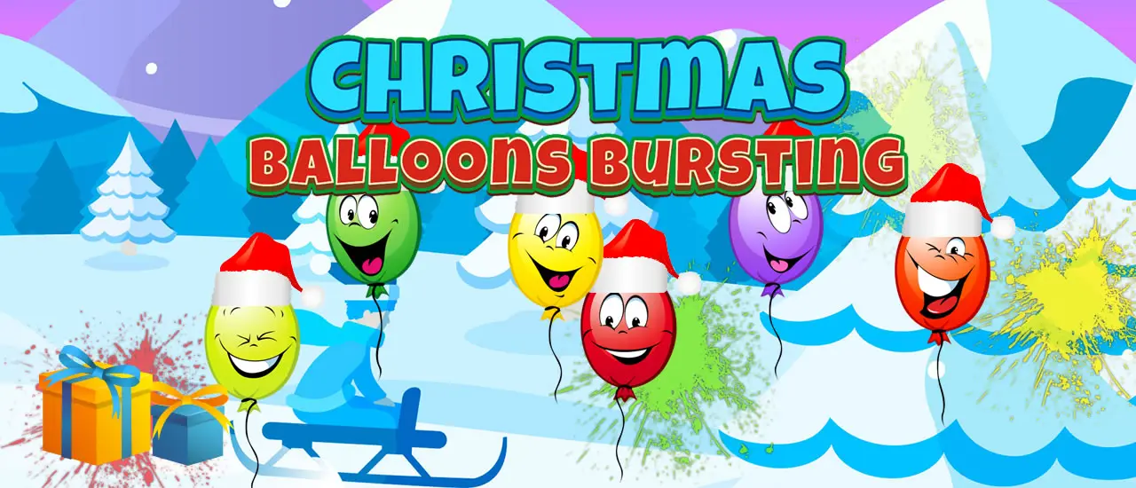 Christmas Balloons Bursting