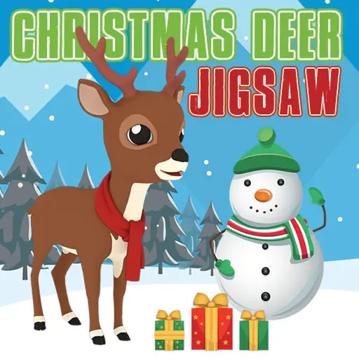 Christmas Deer Jigsaw - Juego de Rompecabezas en Línea Gratis