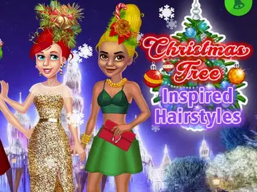 Juegos de peinados inspirados en árboles de Navidad - Gratis y en línea