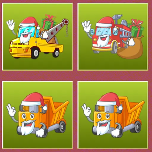 Christmas Trucks Memory - Jeu de mémoire de Noël gratuit