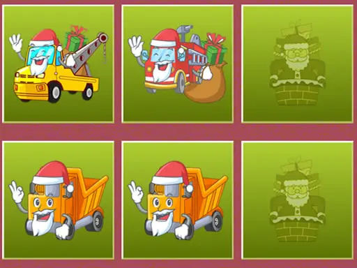 Christmas Trucks Memory - Jeu de mémoire de Noël gratuit
