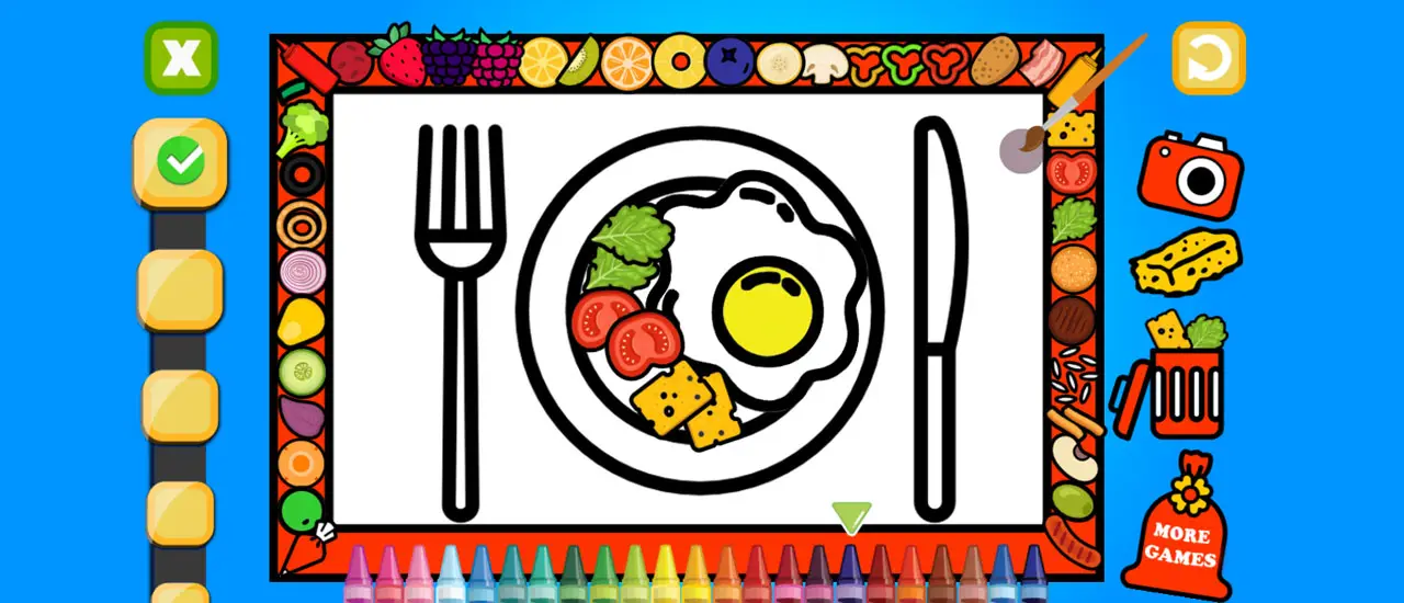 Color and Decorate Dinner Plate -子供向けお絵かきゲーム無料